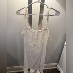 Urban Outfitters White Ruffled Dress